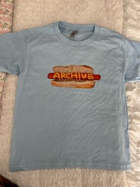 NY Archive hotdog baby tee